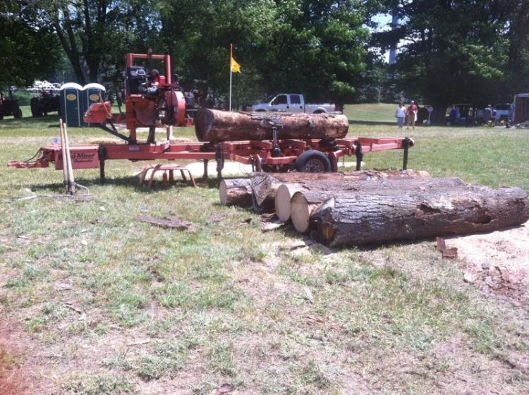 Portable sawmills are a great option to process just a few trees for quality wood products. (Photo: Don Brown, sawmill operator)