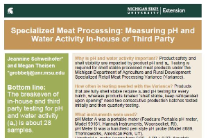Specialized Meat Processing: Measuring pH and Water Activity In-house or Third Party