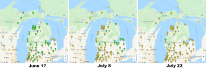 Michigan potato late blight forecast – July 22, 2020