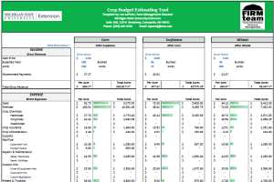 Introducing The Crop Budget Estimator Farm Management