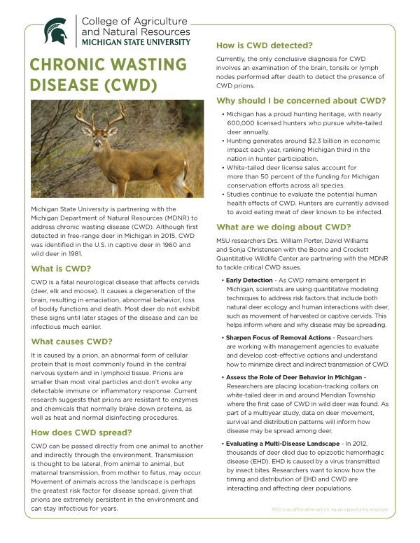 Chronic Wasting Disease - AgBioResearch