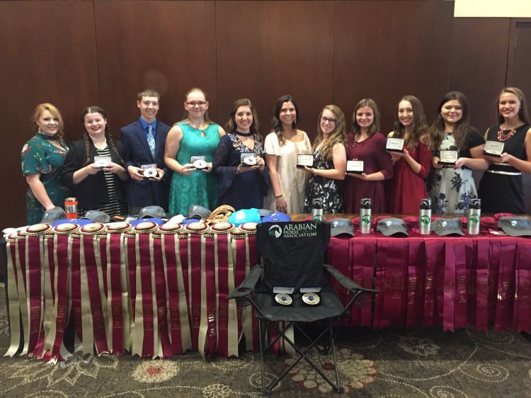 MSU and Cass County 4-H Horse Judging Teams with their winnings. (L-R) Kacie Gillis, Lisa Skylis, Brady Littlefield, Chelsea Southard, Jordan Pike, Claire Daugherty, Olivia Child, Amy Wyse, Caitlyn Cass, Emily Prugh, Allison Ives. Photo: Taylor Fabus, MSU.