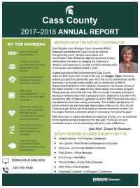 Cass County Annual Report 2017-18 cover