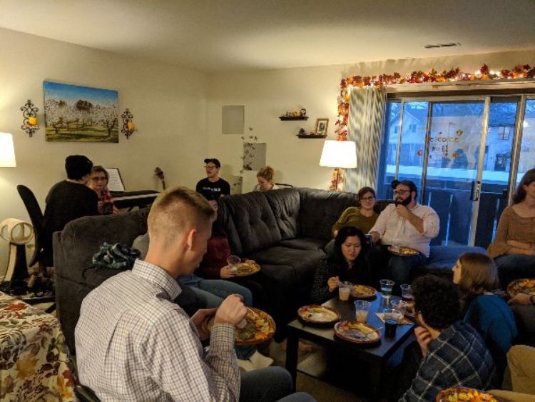 HOGS members attend a Thanksgiving gathering