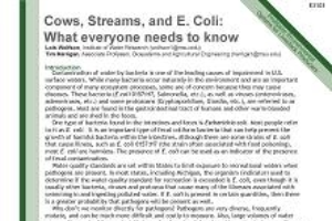 Cows, Streams, and E. Coli: What Everyone Needs to Know (E3103)