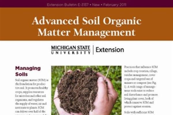 Advanced Soil Organic Matter Management (E3137) - Msu Extension