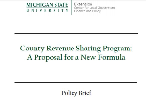 County Revenue Sharing Program: A Proposal for a New Formula