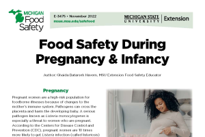 Food Safety During Pregnancy and Infancy (E3475)