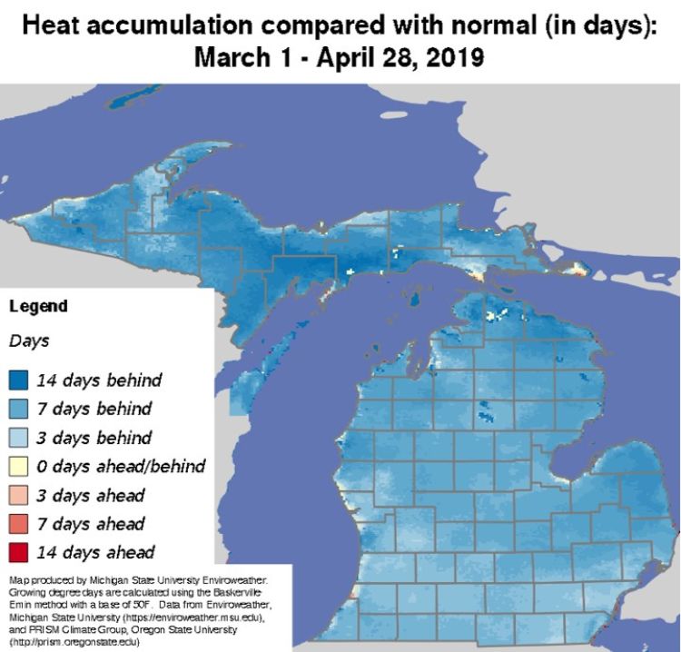 Heat accumulation map