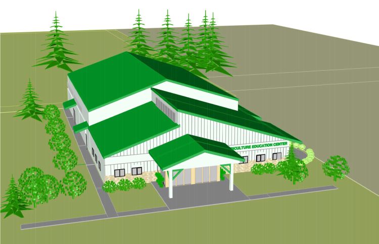 A rendering of the SVREC Agricultural Education Center. Illustration by Daniel Walter.