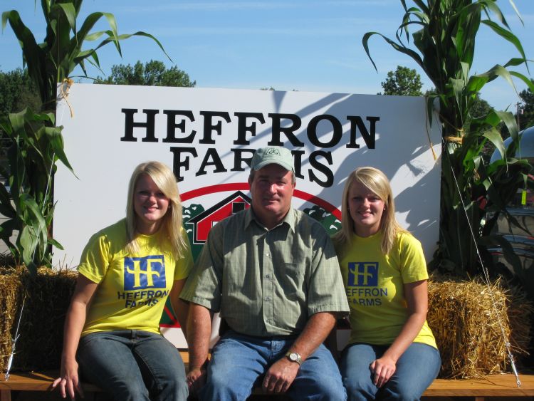 Dennis Heffron with his two twin daughters Kendra and Kerra.