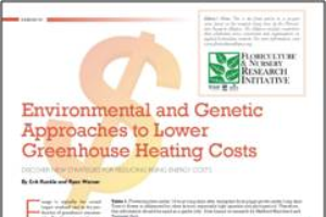 Environmental & genetic approaches to lower greenhouse heating costs