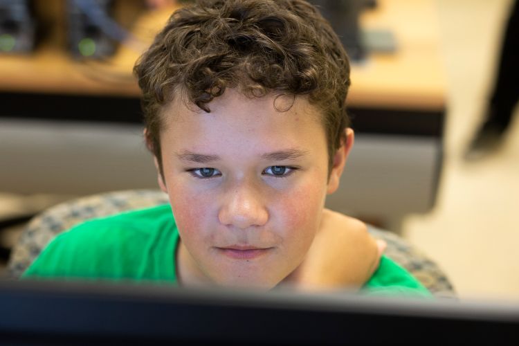 Boy at computer