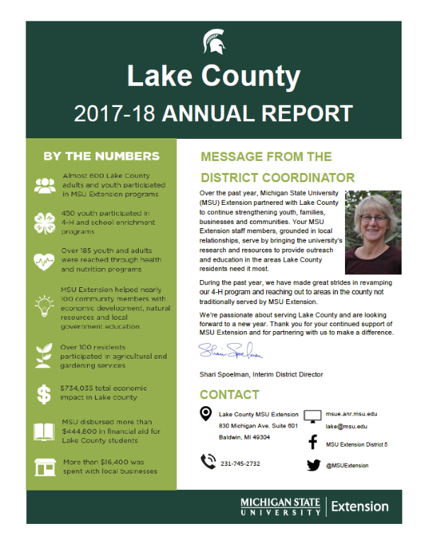 Cover of Lake County Annual Report