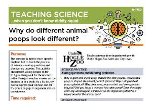 Teaching science when you don't know diddly-squat: Why do animal poops look different?