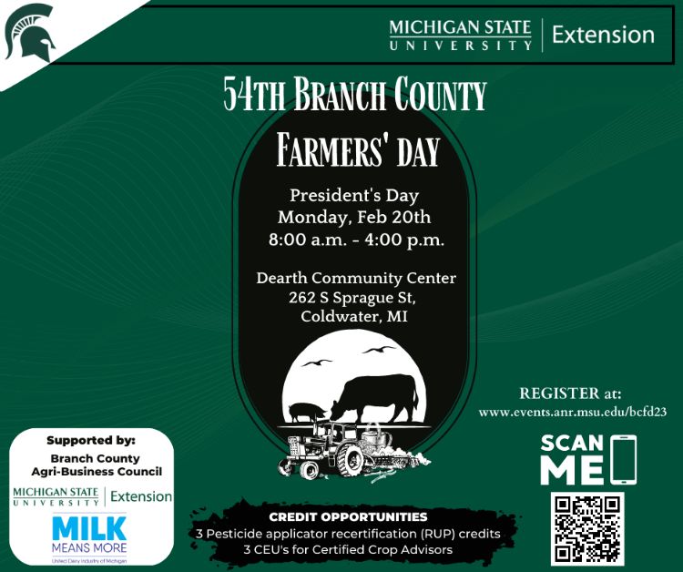 54th annual Branch County Farmers Day to be held February 20, 2023