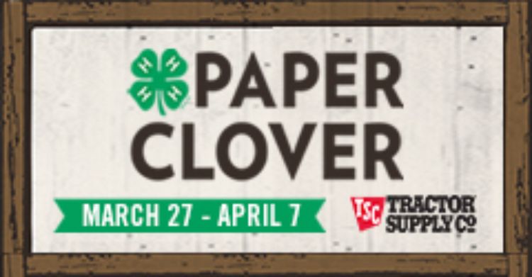 Advertisement for Paper Clover Campaign from March 27-April 7.