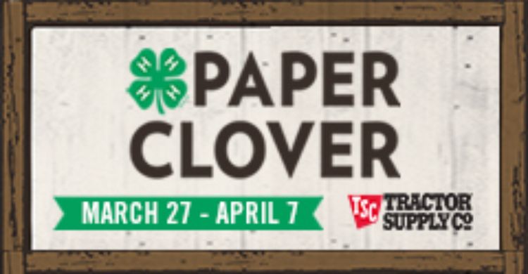 Spring 4 H Paper Clover Campaign To Launch March 27 At Local Tractor Supply Company Stores 4 H