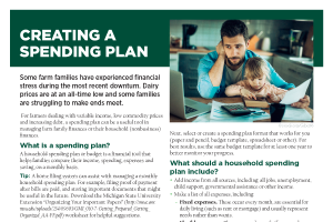 Creating a spending plan