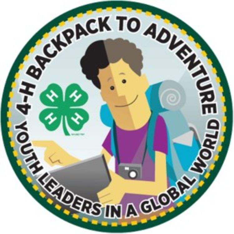 Logo for the 4-H Backpack to Adventure curriculum; for decorative purposes.