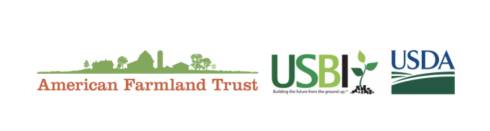 A white background with the American Farmland Trust, USBI, and the USDA's logos.
