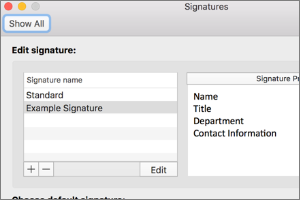 Creating and Setting Signatures in Outlook for Mac