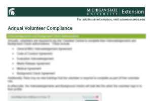 Annual Volunteer Compliance