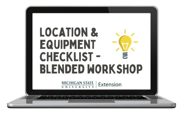 Location and equipment checklist graphic