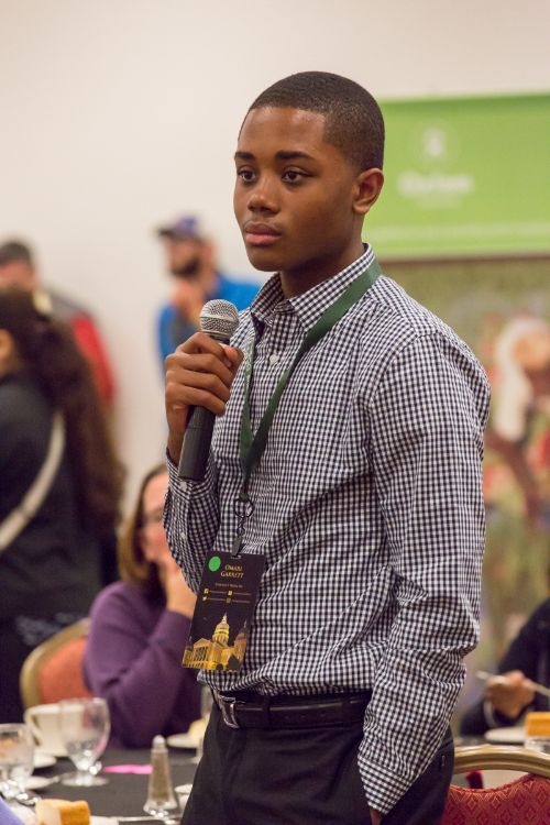 Omari Garrett at the 2016 World Food Prize Global Youth Institute.