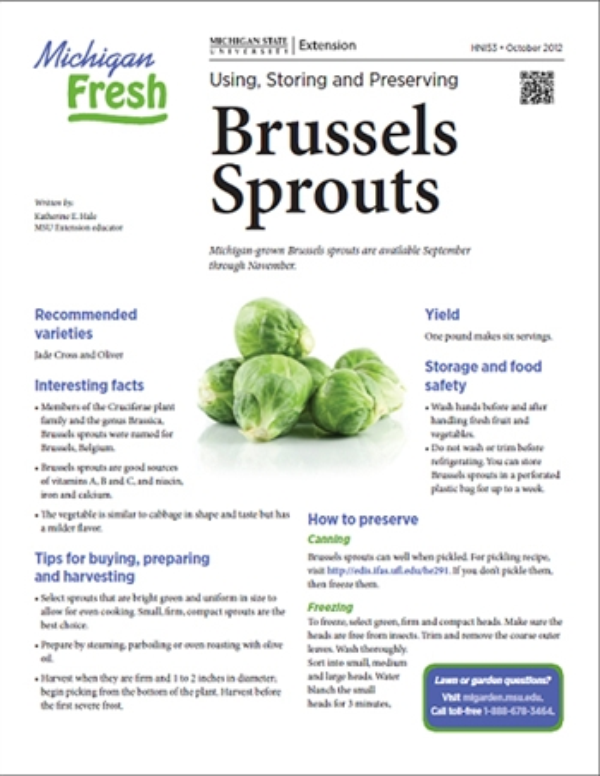 Michigan Fresh Using Storing And Preserving Brussels Sprouts Hni53 Msu Extension