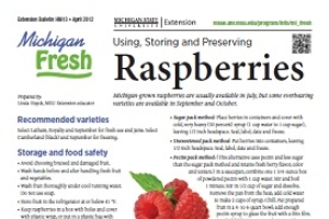 Michigan Fresh: Using, Storing, and Preserving Raspberries (HNI13)