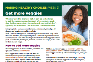Making Healthy Choices: Week 21