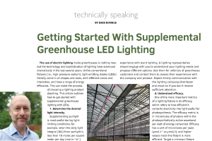 Getting started with supplemental greenhouse LED lighting