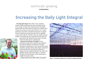 Increasing the daily light integral