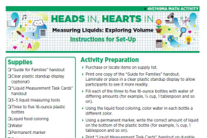 Heads In, Hearts In: Measuring Liquids - Exploring Volume