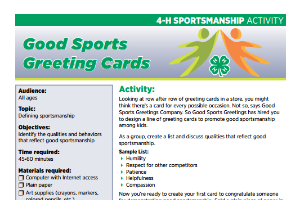 4-H Sportsmanship Activity: Good Sports Greeting Cards