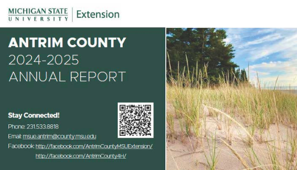 Antrim County 2024-2025 Annual Report cover.