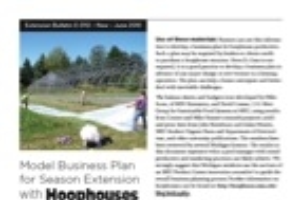 Model Business Plan for Season Extension Hoophouses (E3112)