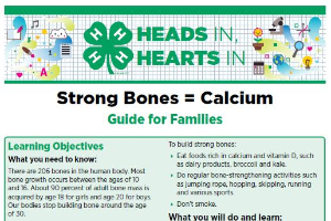 Heads In, Hearts In: Strong Bones = Calcium