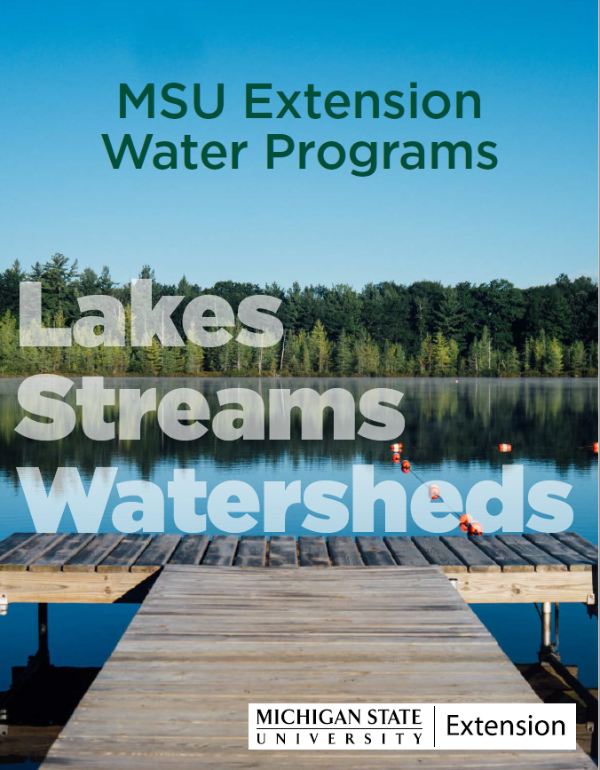 Cover of MSU Extension Lakes, Streams and Watersheds booklet