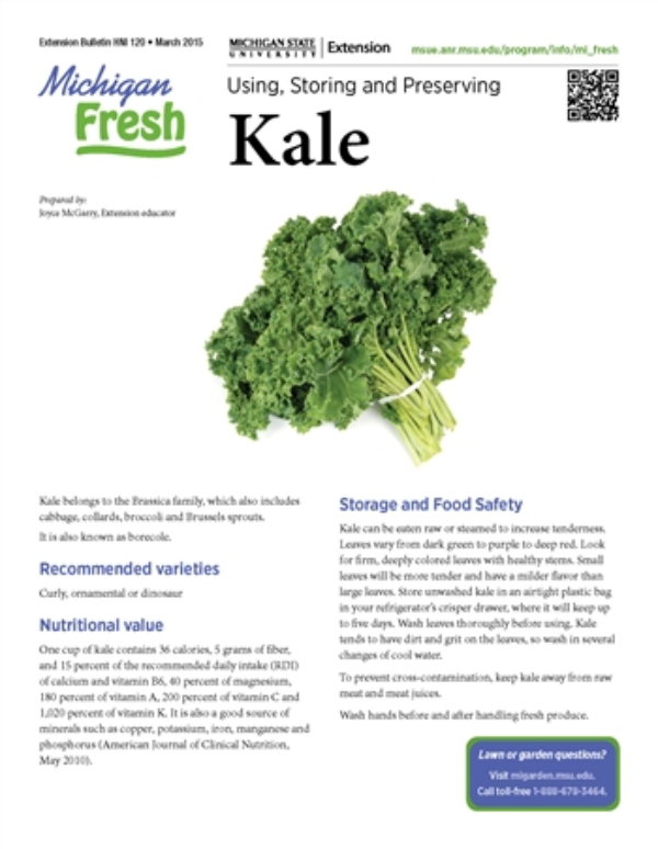 Michigan Fresh: Using, Storing, And Preserving Kale (Hni120) - Msu Extension