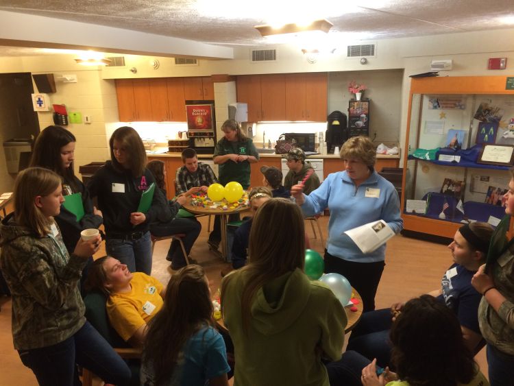 4-H members participate in hands-on activities at the 2015 Michigan 4-H Dairy Conference. Photo by Melissa Elischer
