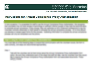 Instructions for Annual Compliance Proxy Authorization