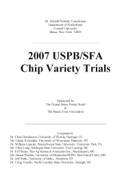 2007 USPB/SFA Chip Variety Trials