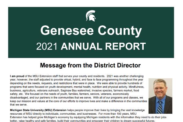 Genesee County 2021 ANNUAL REPORT - Genesee County