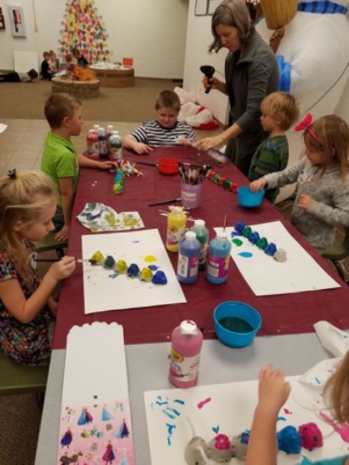 Alcona elementary students enjoy creating their own caterpillars. Photo: Alcona Community Schools