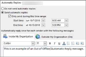 Setting Out Of Office Replies In Outlook Anr Information Technology