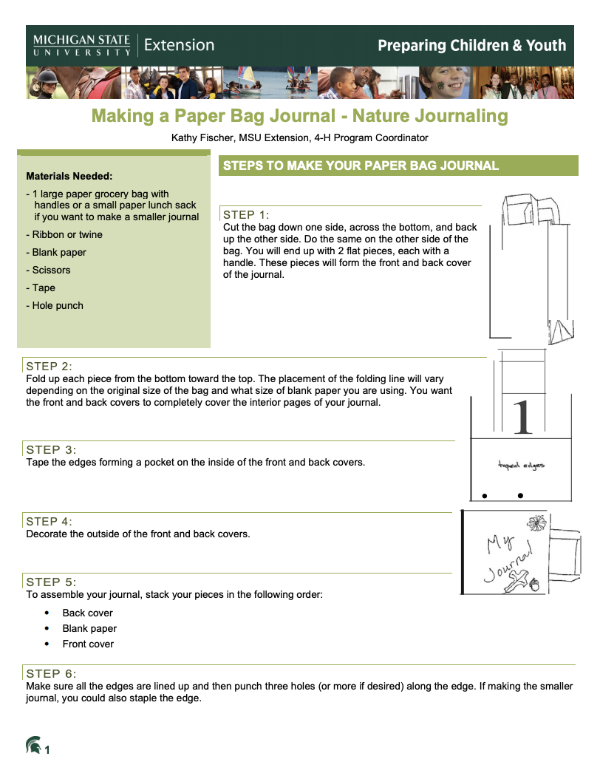 Making a Paper Bag Journal - Nature Journaling - 4-H