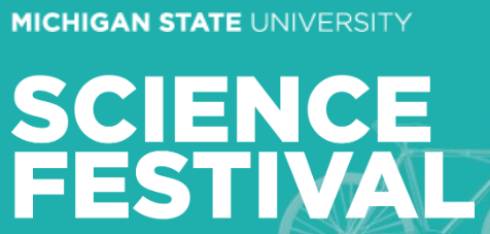 Logo that says Michigan State University Science Festival.