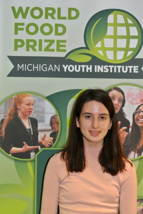 Student Jolene Iseler at Youth World Food Prize